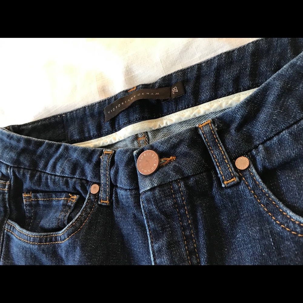 Victoria Beckham Slim Fit Mid Rise Jeans - Picture 2 of 9